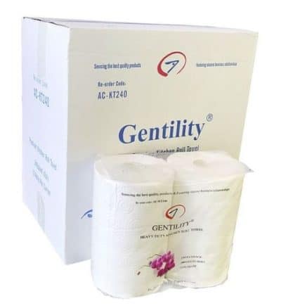 A&C Gentility Kitchen Roll Towels 2 Ply 240 Sheets Ctn/12