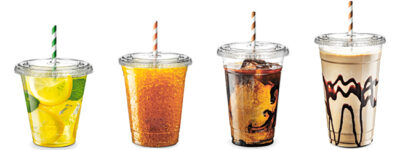 PET clear cold cups & lids